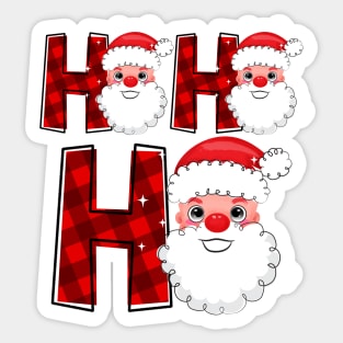 ho ho ho santa christmas Sticker